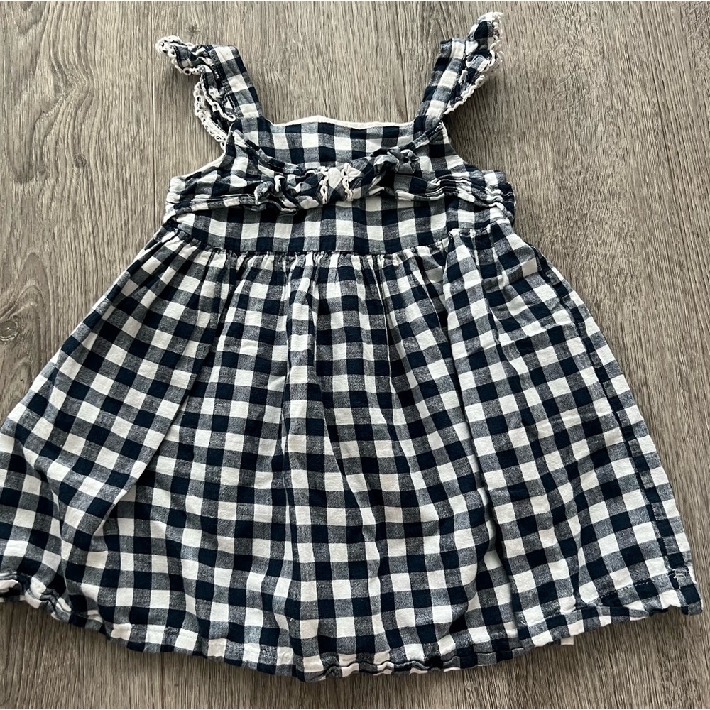 Mayoral Linen blend plaid baby girl dress 36 month